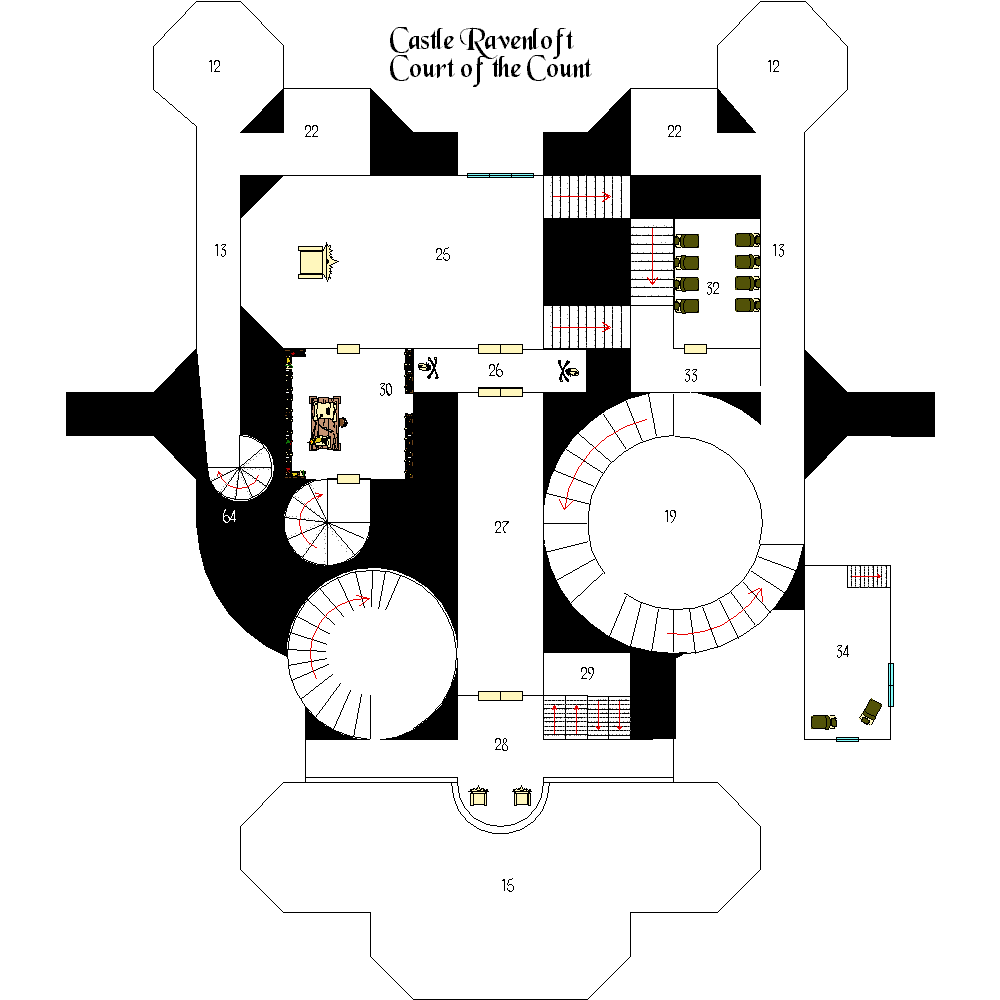 map of castle ravenloft