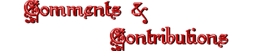 Contributions and Comments