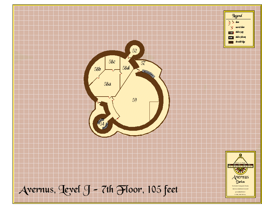 Avernus, Level J, 7th floor, 105 feet