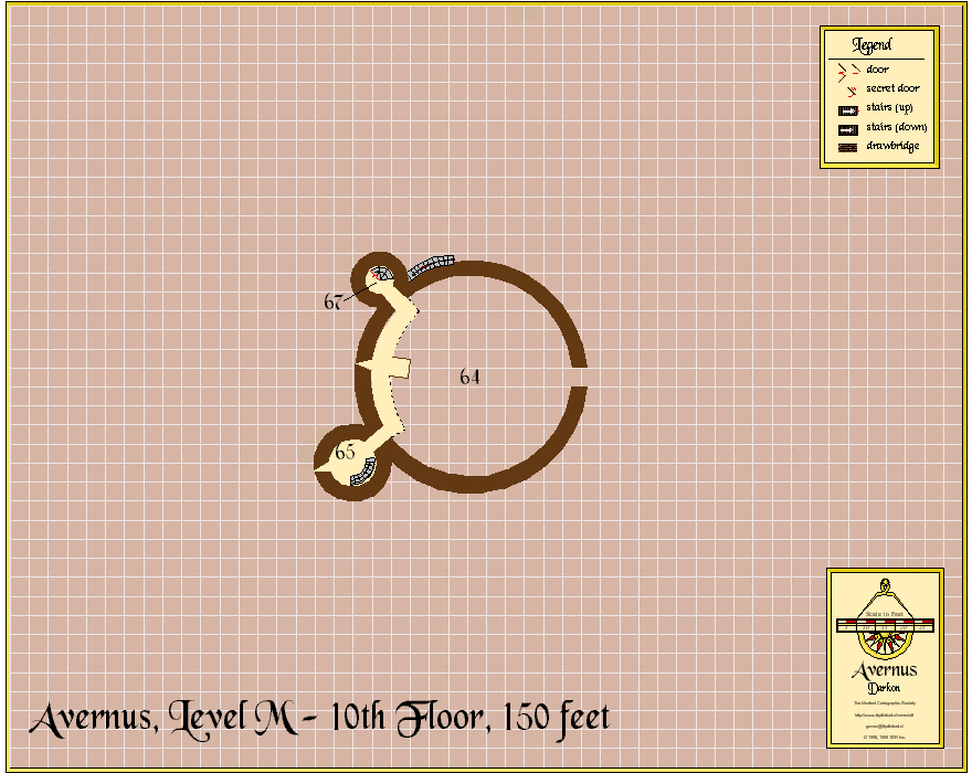 Avernus, Level M, 10th floor, 150 feet
