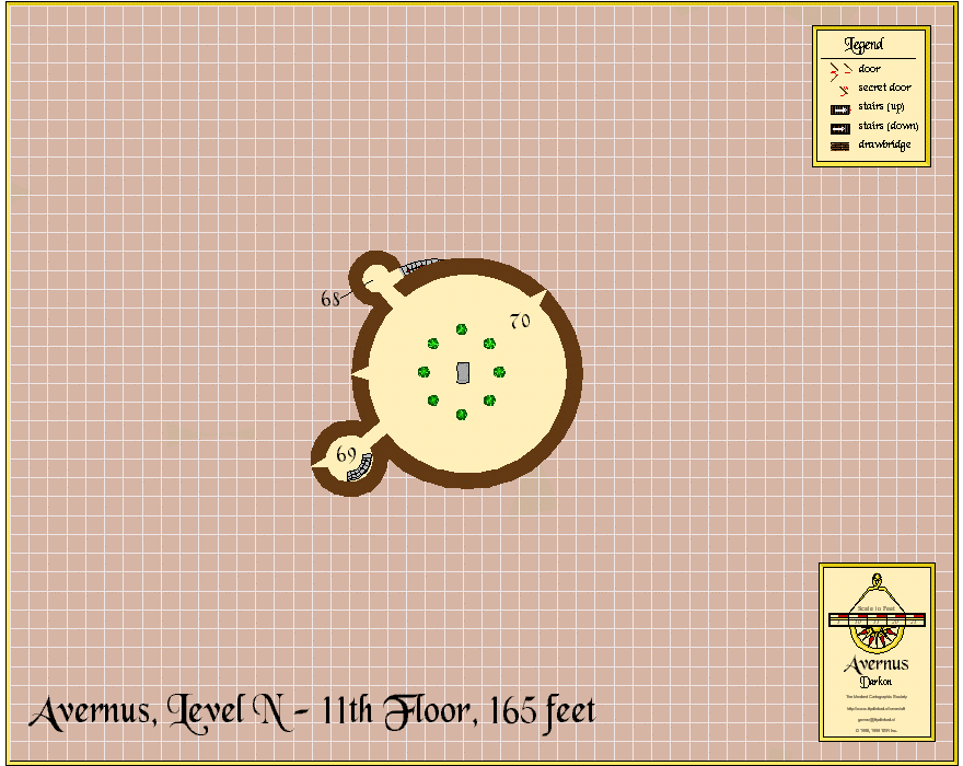 Avernus, Level N, 11th floor, 165 feet