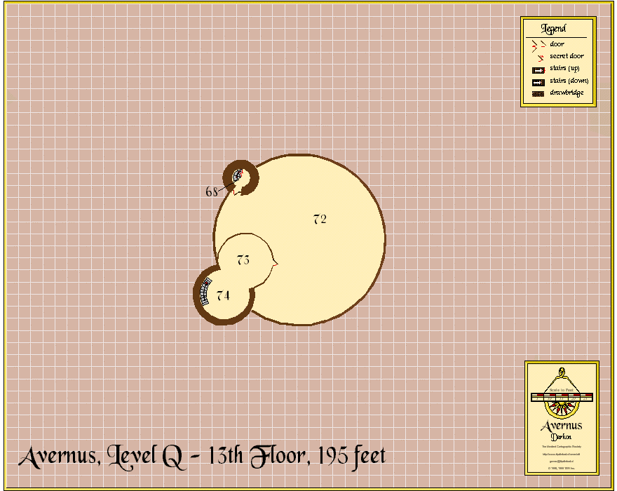 Avernus, Level Q, 13th floor, 195 feet