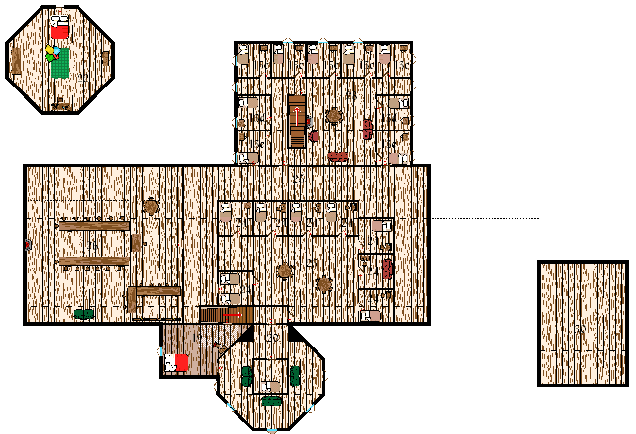 Kartakan Inn - Second floor map