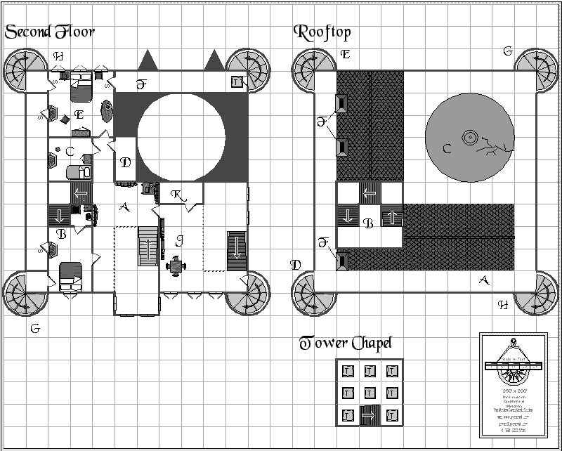 The House on Gryphon Hill - Second Floor/Roof Top