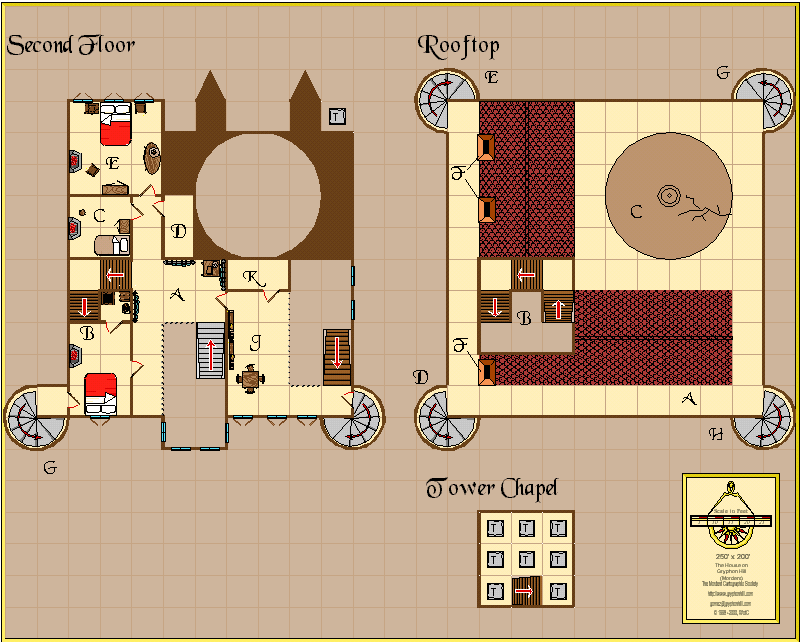 The House on Gryphon Hill - Second Floor/Roof Top