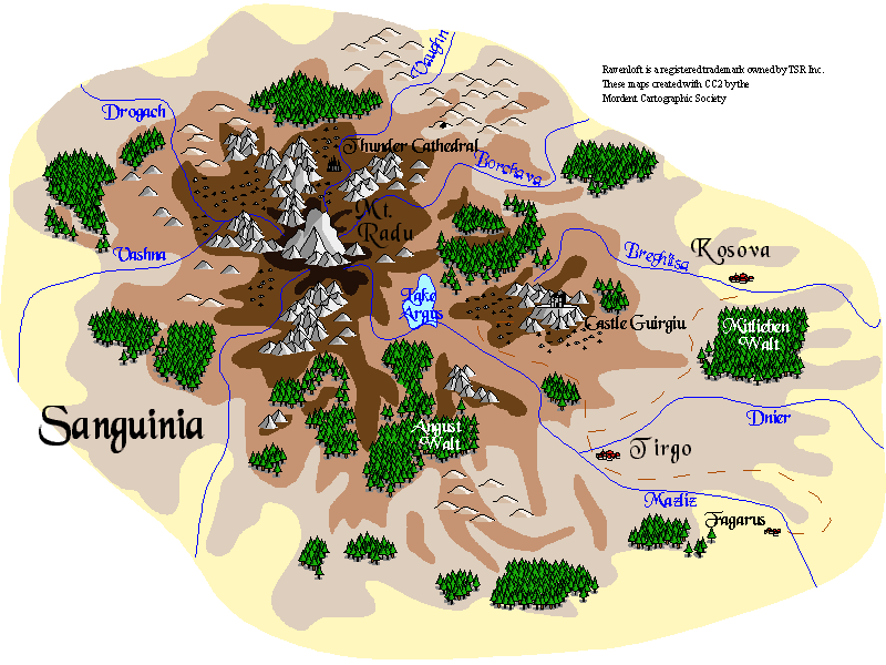 Sanguinia map